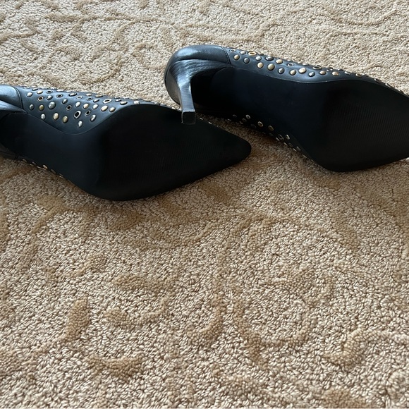 black Calvin Klein heels. Embellished with Gold, silver and brass metal eyelets. - Picture 5 of 5